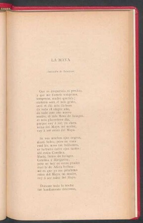 La maya : (Imitación de Tennyson)