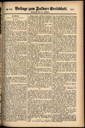Zweite Ausgabe vom Dienstag, den 15. Oktober 1901.