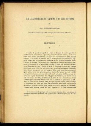 Sul Lias Inferiore Di Taormina E De' Suoi Dintorni