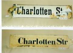 Straßenschild "Charlotten Str."