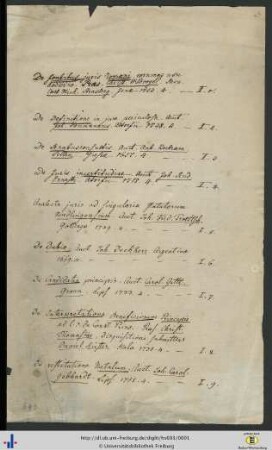 Verzeichnis juristischer Schriften, überwiegend von Dissertationen deutschsprachiger Universitäten