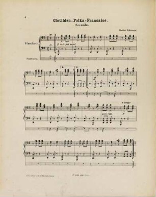 Clotilden-Polka : für Pianoforte 4hdg. u. Tamburin