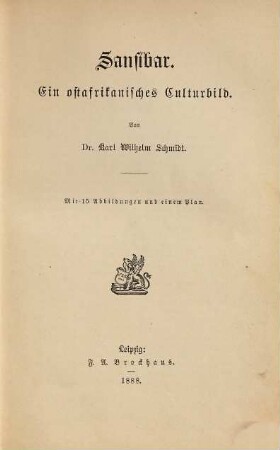 Sansibar : ein ostafrikanisches Culturbild