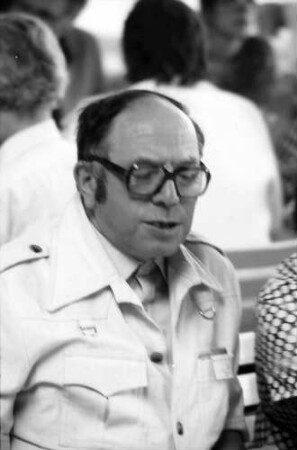 1979 Nobelpreisträgertagung Physik; Bayrisches Frühstück (26.6.79): Leonid V. Kantorovich