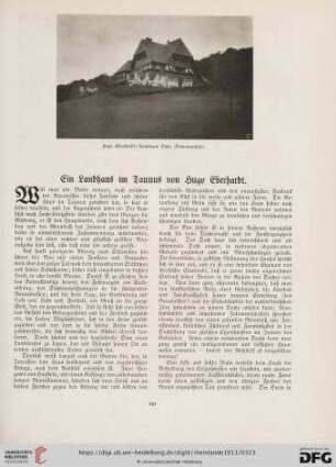 Ein Landhaus im Taunus von Hugo Eberhardt