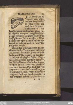 Von mancherley Trochiscen/ Rauchkügelin/ odder Rauchkertzlin/ wie solche zubereyten.