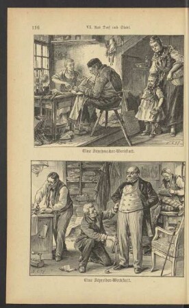 Eine Schuhmacher-Werkstatt