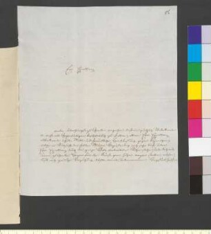 Brief von Schubert, Ernst an Goethe, Johann Wolfgang von