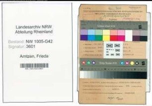 Entnazifizierung Frieda Arntzen , geb. 23.07.1897 ()
