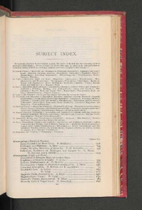 Subject Index.