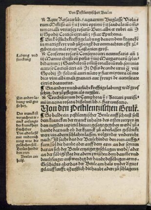 Von dem Pestilentzischen Beulen.