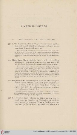 Livres Illustrés (Nr. 770 - 872)