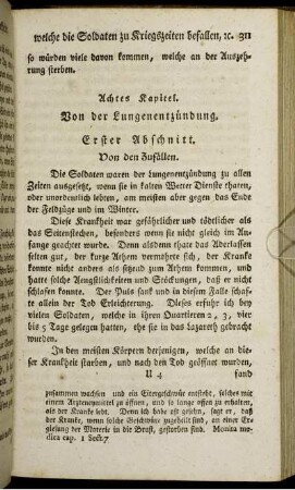 Achtes Kapitel. Von der Lungenentzündung.