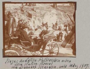 Einzug aus Latein. Patriarchen neben dem italien. Konsul vom Bahnhof Jerusalem, wohl März 1907