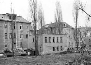 Dresden-Neustadt, Stauffenbergallee 29-45. Wohnhäuser einer Wohnanlage (um 1910). Hofansicht