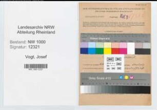Entnazifizierung Josef Vogt, geb. 22.05.1896 (Dezernent)