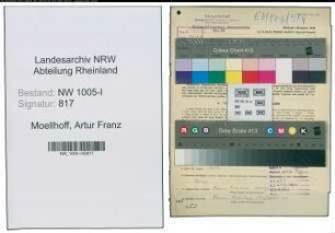 Entnazifizierung Artur Franz Moellhoff , geb. 04.09.1889 (Pensionaer)