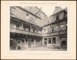 Gasthaus zum König von England, Mainz: Ansicht (aus: Blätter für Architektur und Kunsthandwerk, 10. Jg., 1897, Tafel 74)