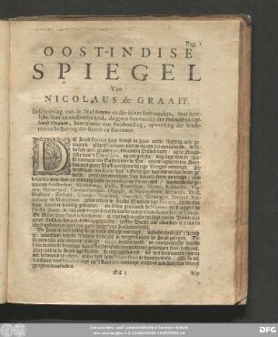 Oost-Indise Spielge Van Nicolaus de Graaff.