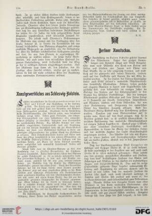Kunstgewerbliches aus Schleswig-Holstein