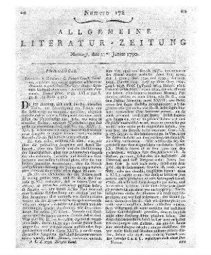 Catullus, C. V.: Carmina. T. 1. Varietate lectionis et perpetua adnotatione illustrata a F. W. Döring. Leipzig: Hilscher 1788