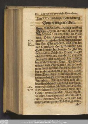 Die XXIV. und letzte Betrachtung. Vom Ewigen Leben.