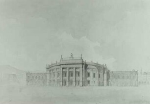 Perspektivische Ansicht des Hofburgtheaters in Wien
