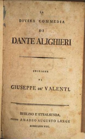 La Divina Commedia