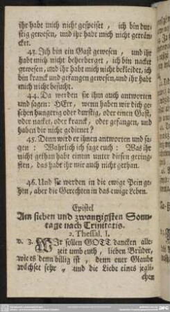Am sieben und zwantzigsten Sonntage nach Trinitatis