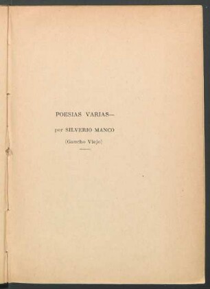 Poesías varias