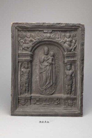 Ofenkachel mit Madonna im Strahlenkranz