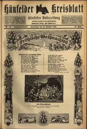 Dritte Ausgabe vom Donnerstag, den 25. Dezember 1930.