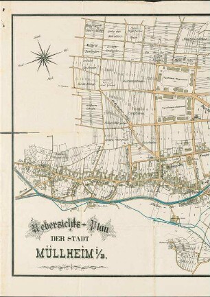 Artillerie- und Infanteriekasernement Müllheim; Übersichtsplan der Stadt Müllheim