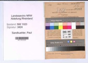 Entnazifizierung Paul Sandkuehler , geb. 04.09.1892 (Gastwirt)