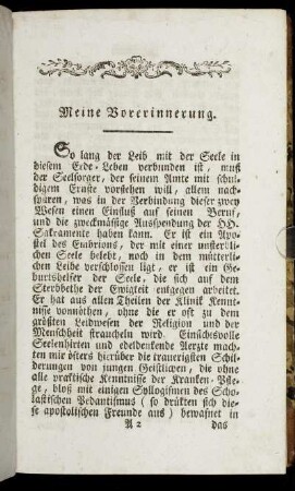 Meine Vorerinnerung.