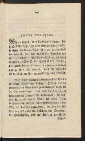Fünfte Vorlesung.