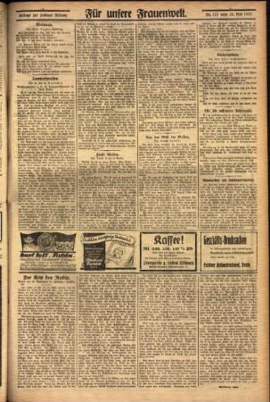 Dritte Ausgabe vom Donnerstag, den 26. Mai 1927.