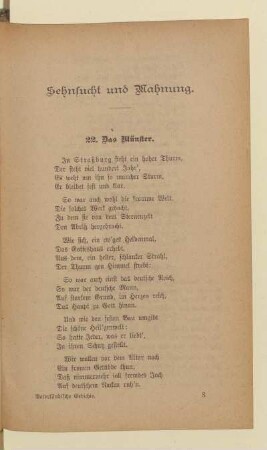 Sehnsucht und Mahnung.