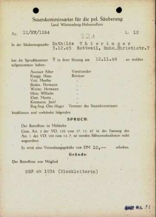 Thieringer, Mathilde