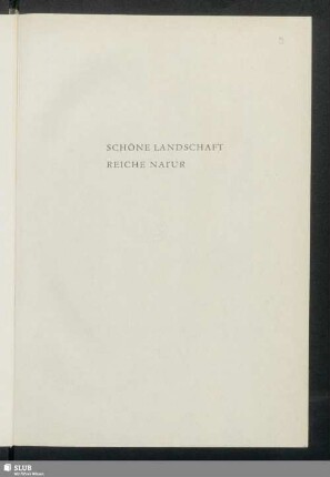 Schöne Landschaft, Reiche Natur