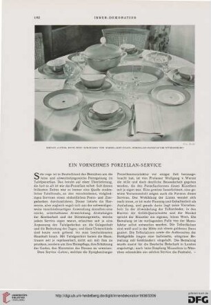 Ein Vornehmes Porzellan-Service