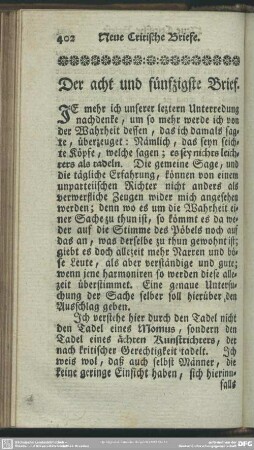Der acht und fünfzigste Brief