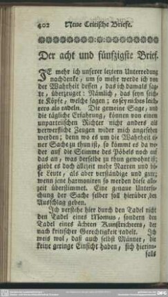 Der acht und fünfzigste Brief