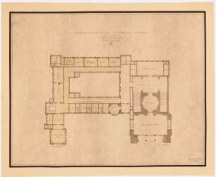 Schloss Posen, Posen Umbau: Grundriss 1. OG Variante 2, 1:200