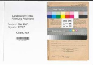 Entnazifizierung Karl Gecks, geb. 14.12.1887 (Studienrat)