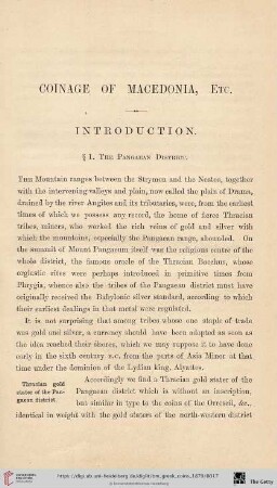 Introduction: Coinage of Macedonia, etc.