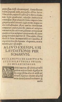 Aliud Exemplum Laudationis Personarum: