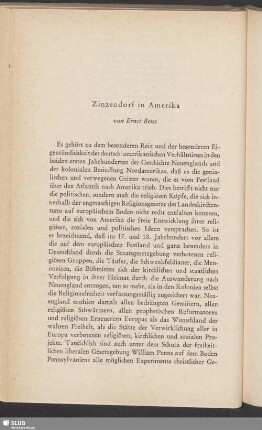 Zinzendorf in Amerika