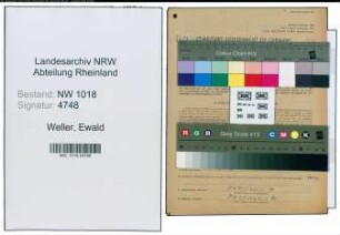 Entnazifizierung Ewald Weller , geb. 24.07.1896 (Baecker)