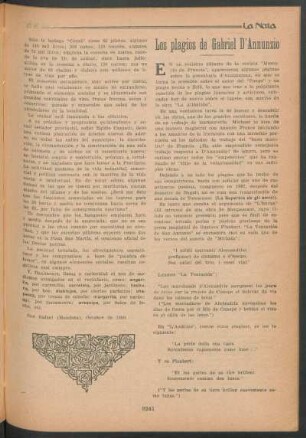 Los plagios de Gabriel D'Annunzio